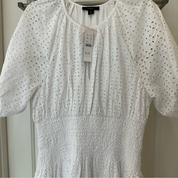 NWT J. Crew Provence smocked-waist midi dress in eyelet - Picture 11 of 12